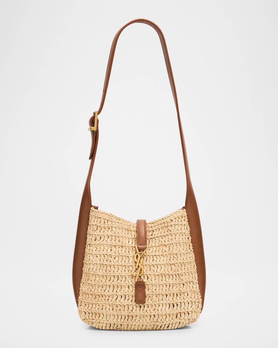 Le 5 A 7 YSL Baby Hobo Bag in Raffia